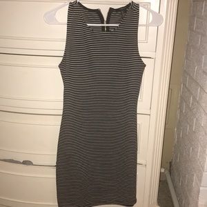 Black and white stripped dress
